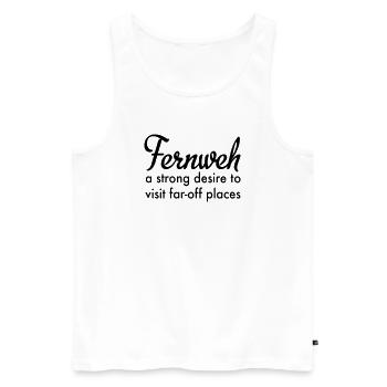 Nostalgie à distance - Débardeur bio Premium Homme - blanc - Devant - Michal (187cm)