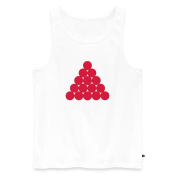 Snooker Red Ball Rack - Men's Premium Organic Tank Top - white - Front - Michal (187cm)