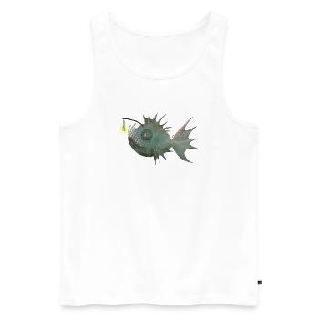 Anglerfisch - Männer Premium Bio Tank Top - Weiß - Vorne - Michal (187cm)