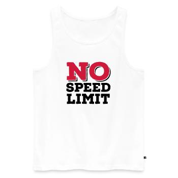 6061912 121780076 speed2 - Männer Premium Bio Tank Top - Weiß - Vorne - Michal (187cm)