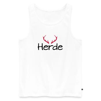 Herde Geweih Hirschgeweih - Männer Premium Bio Tank Top - Weiß - Vorne - AI Model Male 178 light (178cm)