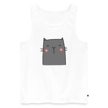 Cat Kitten Hangover I Cadeau pour des amis de chat - Débardeur bio Premium Homme - blanc - Devant - Michal (187cm)