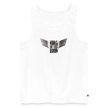 King Of The Road 2 - Débardeur bio Premium Homme - blanc - Devant - Michal (187cm)