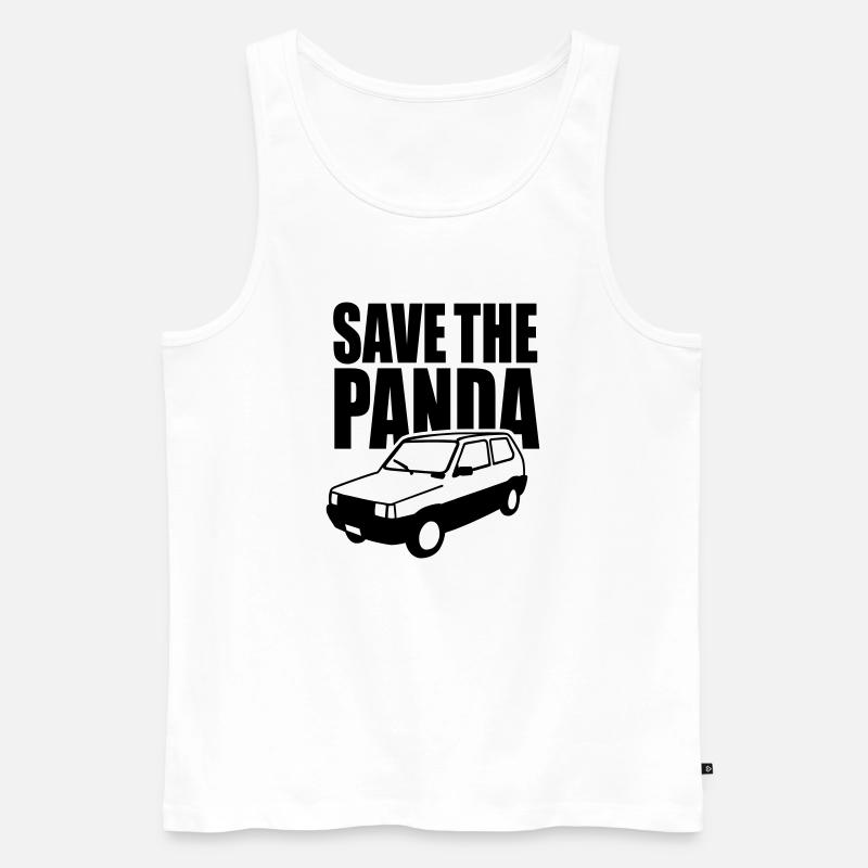 Save the panda - Männer Premium Bio Tank Top - Weiß
