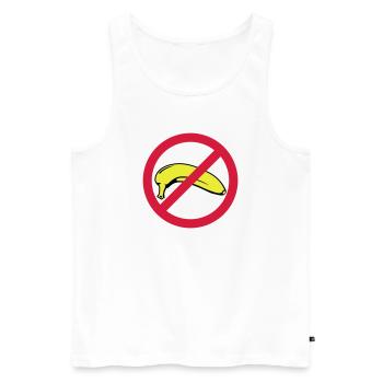 Banane verboten - Männer Premium Bio Tank Top - Weiß - Vorne - AI Model Male 178 light (178cm)
