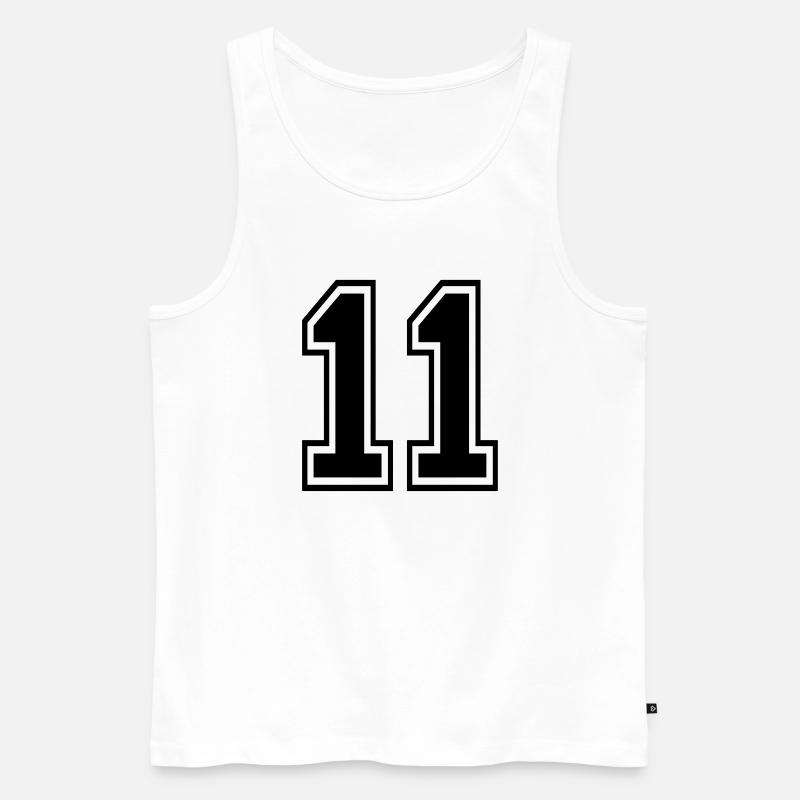 11 - Männer Premium Bio Tank Top - Weiß