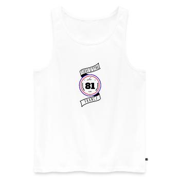 Fière D'être Du 81 Tarn France - Débardeur bio Premium Homme - blanc - Devant - Michal (187cm)