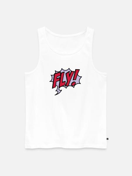 2541614 15932863 fly - Men's Premium Organic Tank Top - white