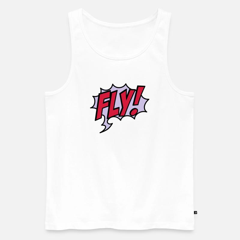 2541614 15932863 fly - Männer Premium Bio Tank Top - Weiß