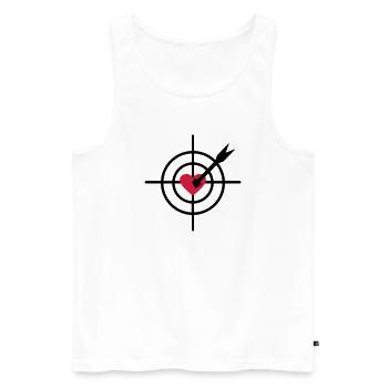 2541614 15588441 Heart - Men's Premium Organic Tank Top - white - Front - Michal (187cm)