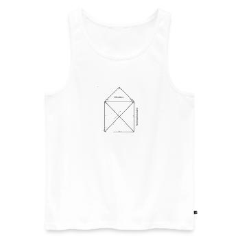 Haus vom Nikolaus - Männer Premium Bio Tank Top - Weiß - Vorne - Michal (187cm)