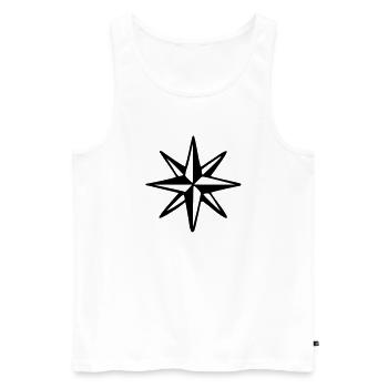 Compass Rose Wind Rose Sail Sailing - Men's Premium Organic Tank Top - white - Front - AI Model Male 178 light (178cm)