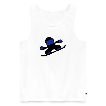 snowboardeuse - Débardeur bio Premium Homme - blanc - Devant - Michal (187cm)