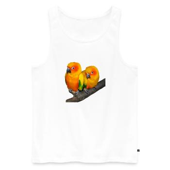 Oiseaux - Débardeur bio Premium Homme - blanc - Devant - AI Model Male 178 light (178cm)