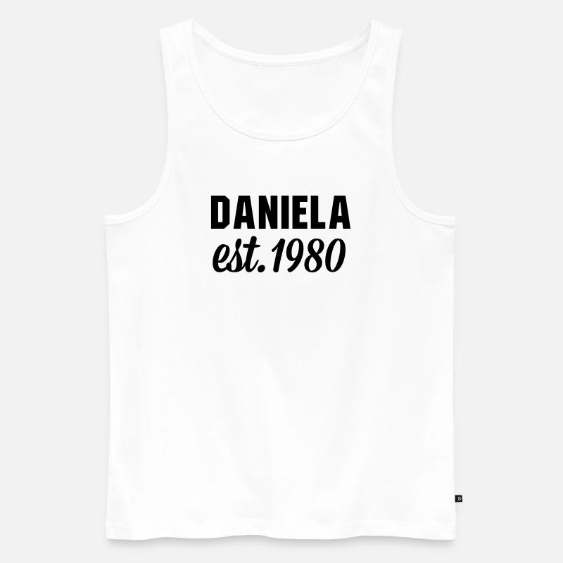 Daniela est 1980 - Männer Premium Bio Tank Top - Weiß