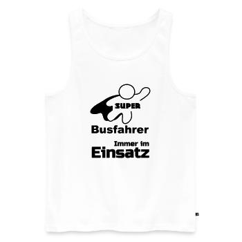 Super Busfahrer Bus, Verkehr, Beruf, Geschenk - Männer Premium Bio Tank Top - Weiß - Vorne - Michal (187cm)