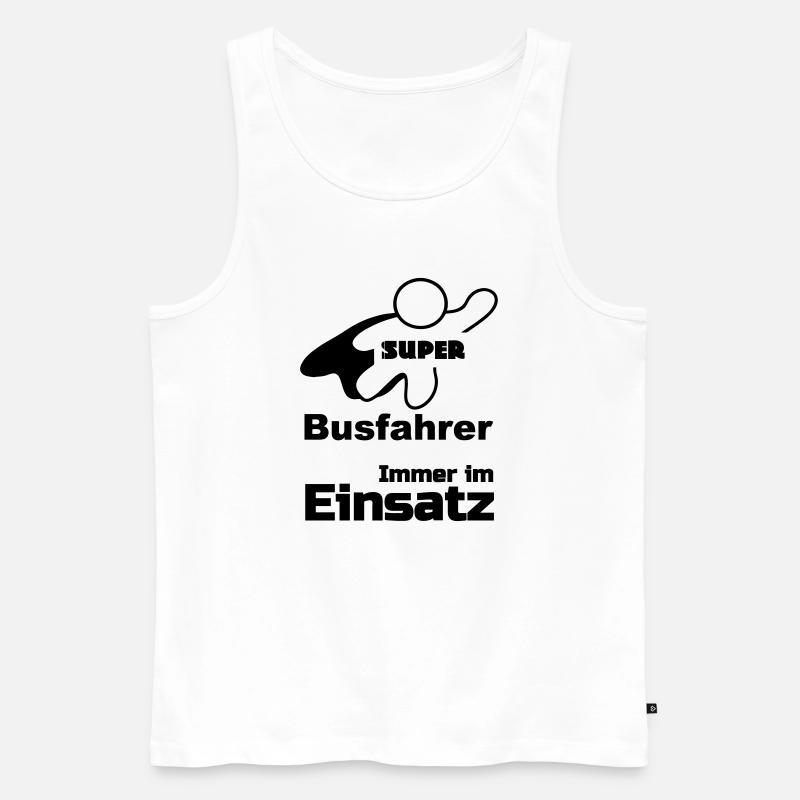 Super Busfahrer Bus, Verkehr, Beruf, Geschenk - Männer Premium Bio Tank Top - Weiß