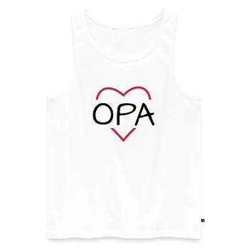 Grandpa heart gift birthday christmas - Men's Premium Organic Tank Top - white - Front - Michal (187cm)