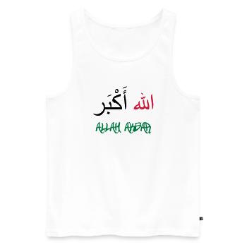 Allah Akbar - Männer Premium Bio Tank Top - Weiß - Vorne - Michal (187cm)