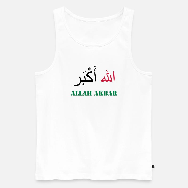 Allah Akbar - Männer Premium Bio Tank Top - Weiß