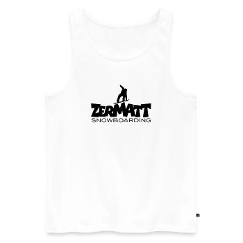 Zermatt Snowboarding - Débardeur bio Premium Homme - blanc - Devant - Michal (187cm)