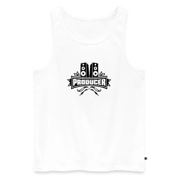 Musikproduzent - Musik Produzent - Beat Producer - Männer Premium Bio Tank Top - Weiß - Vorne - AI Model Male 178 light (178cm)