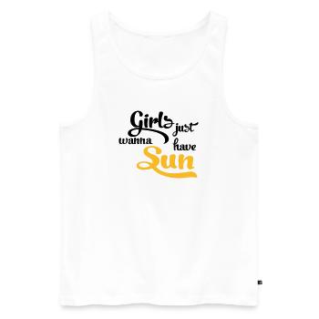 sun - Men's Premium Organic Tank Top - white - Front - Michal (187cm)