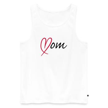 Mom Heart | Herz - Débardeur bio Premium Homme - blanc - Devant - Michal (187cm)