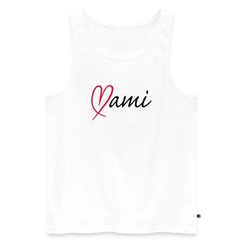 Mami Herz - Männer Premium Bio Tank Top - Weiß - Vorne - AI Model Male 178 light (178cm)
