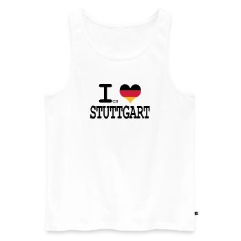 ich liebe stuttgart - Männer Premium Bio Tank Top - Weiß - Vorne - Michal (187cm)
