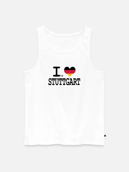 I Love Stuttgart - Men's Premium Organic Tank Top - white