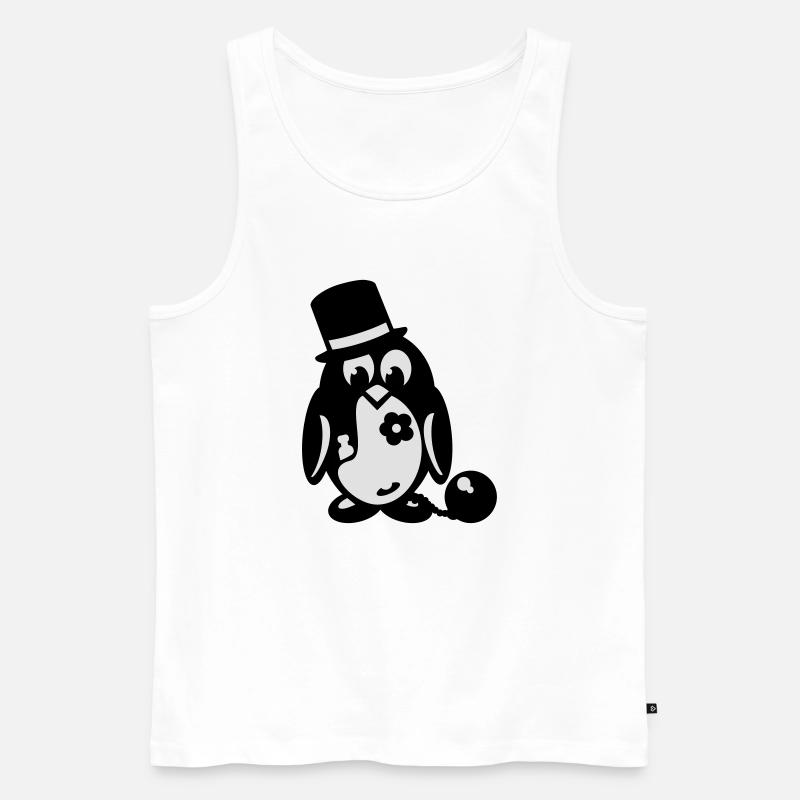 junggesellenabschied pinguin - Männer Premium Bio Tank Top - Weiß