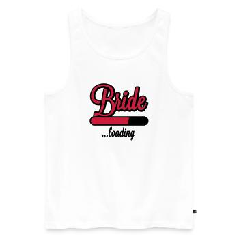 Bride loading | Hen Night - Débardeur bio Premium Homme - blanc - Devant - AI Model Male 178 light (178cm)