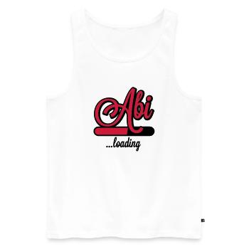 Abi loading - Männer Premium Bio Tank Top - Weiß - Vorne - AI Model Male 178 light (178cm)