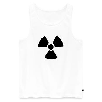 Radioactive Symbol - Men's Premium Organic Tank Top - white - Front - AI Model Male 178 light (178cm)