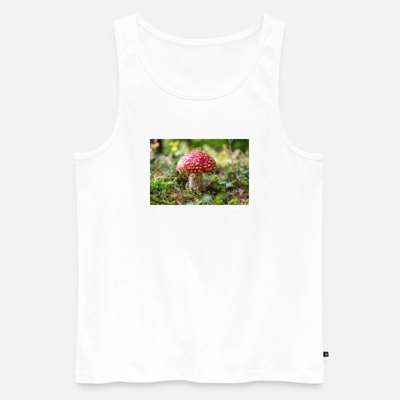 Toadstool - Men's Premium Organic Tank Top - white