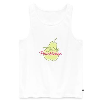 Fruit Fruit Gift Idea Fruits Fun Sayings Fruit - Men's Premium Organic Tank Top - white - Front - AI Model Male 178 light (178cm)
