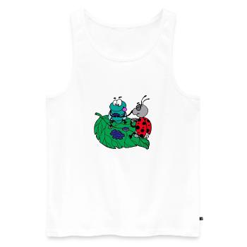 lustige Tiere Pflanzen Obst Gemüse Kindermotive - Männer Premium Bio Tank Top - Weiß - Vorne - AI Model Male 178 light (178cm)