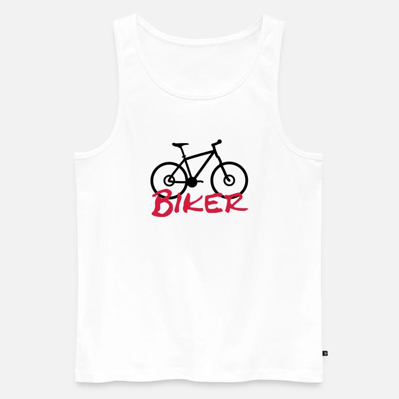 Biker - Männer Premium Bio Tank Top - Weiß