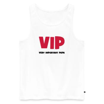 Very Important Papa :) - Men's Premium Organic Tank Top - white - Front - Michal (187cm)