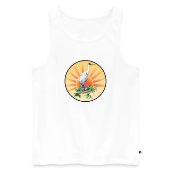 Gray Heron - Men's Premium Organic Tank Top - white - Front - AI Model Male 178 light (178cm)