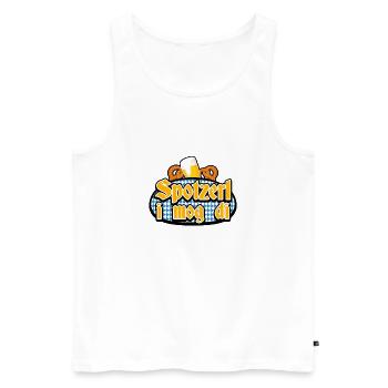 Wiesn Tracht Volksfest saufen Maß Bier - Männer Premium Bio Tank Top - Weiß - Vorne - Michal (187cm)