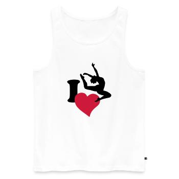 I love to dance - Men's Premium Organic Tank Top - white - Front - AI Model Male 178 light (178cm)