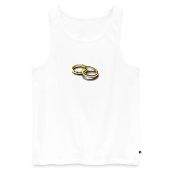 wedding rings - Men's Premium Organic Tank Top - white - Front - AI Model Male 178 light (178cm)