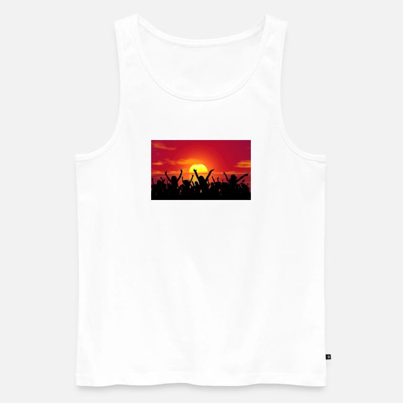 Feier - Männer Premium Bio Tank Top - Weiß