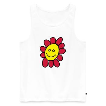 Ich bin eine Blume - Männer Premium Bio Tank Top - Weiß - Vorne - AI Model Male 178 light (178cm)