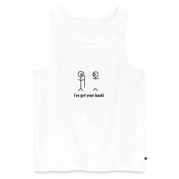 Stick man funny cool - Men's Premium Organic Tank Top - white - Front - Michal (187cm)
