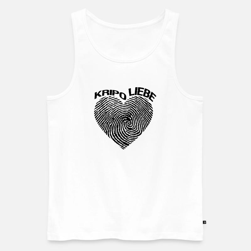 Kripo Liebe Kriminalpolizei Polizei Polizist Fun - Männer Premium Bio Tank Top - Weiß