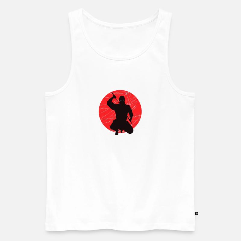 ninja - Männer Premium Bio Tank Top - Weiß
