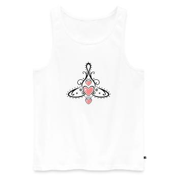 Symbole celtique, mère avec trois enfants. - Débardeur bio Premium Homme - blanc - Devant - Michal (187cm)